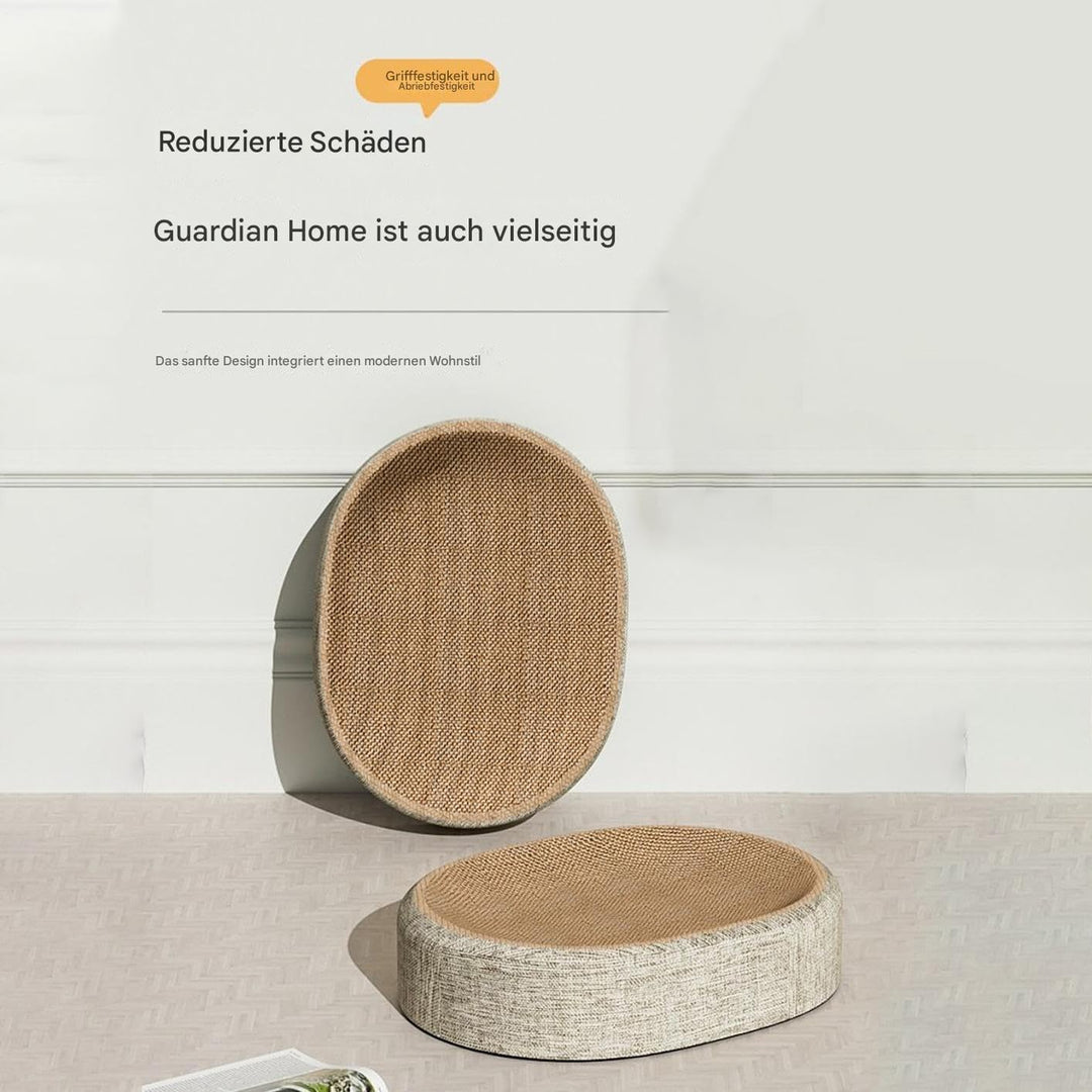 Ovales Sisal Kratzbrett Für Katzen, 2 In 1Sisal Kratzbett Für Katzen, Multifunktionale Möbelschoner