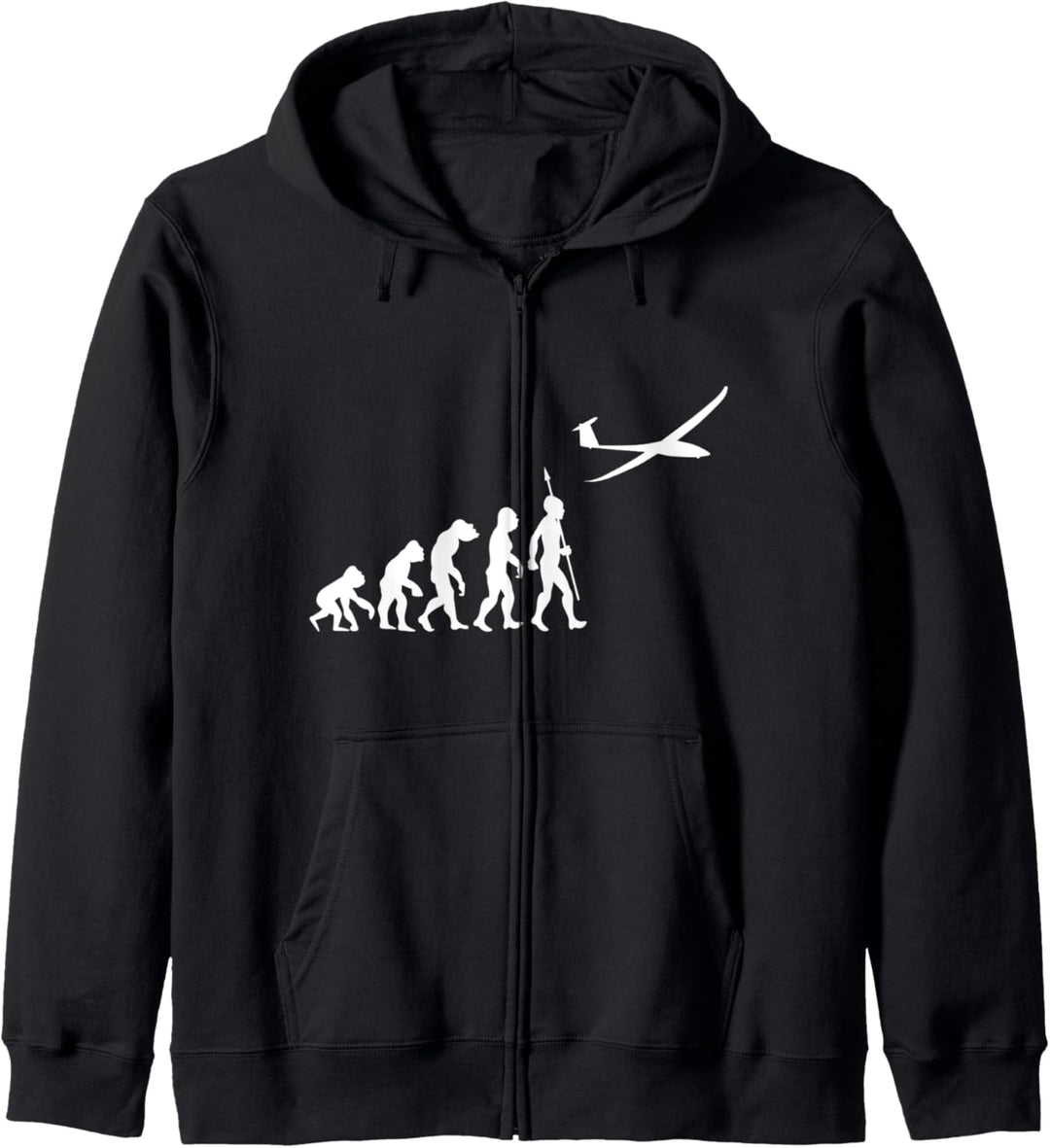 Segelfliegen Segelflieger Fliegen Flieger Evolution Lustig Kapuzenjacke