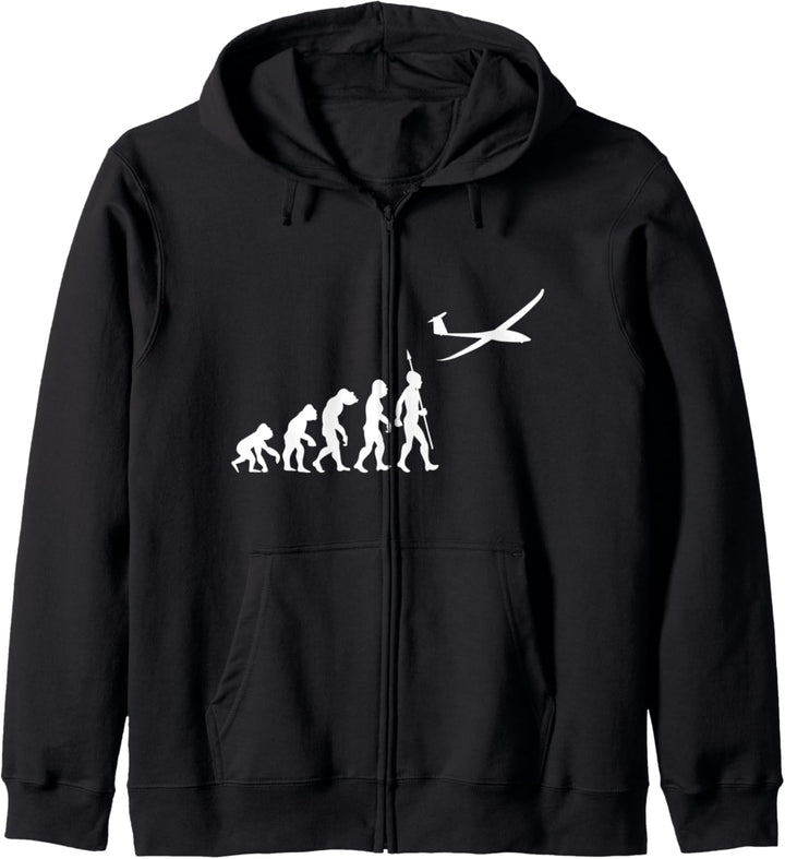 Segelfliegen Segelflieger Fliegen Flieger Evolution Lustig Kapuzenjacke