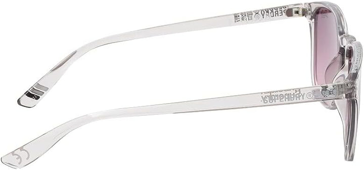Superdry SDSUMMER6-108 Damen-Sonnenbrille, Grau / Violett-Rosa, Grau