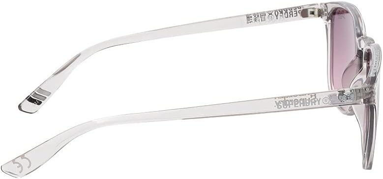 Superdry SDSUMMER6-108 Damen-Sonnenbrille, Grau / Violett-Rosa, Grau