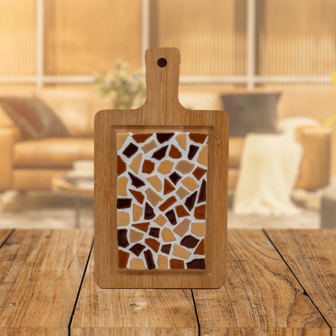 Little Creations mosaik Mini-Servierbrett Beige | DIY Bastelset Erwachsene | Gestalte deine eigene S