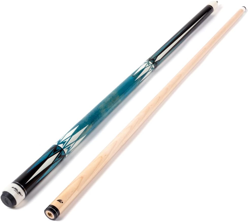 Riley American Pool Queue, 147 cm, 13 mm Spitze, komplett mit Hartschalenkoffer Blau Mit Koffer, Bla