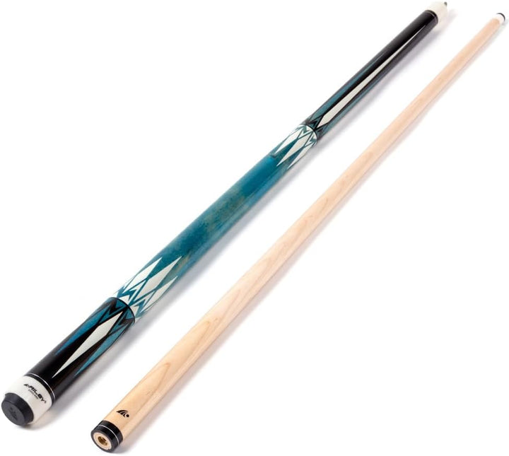 Riley American Pool Queue, 147 cm, 13 mm Spitze, komplett mit Hartschalenkoffer Blau Mit Koffer, Bla