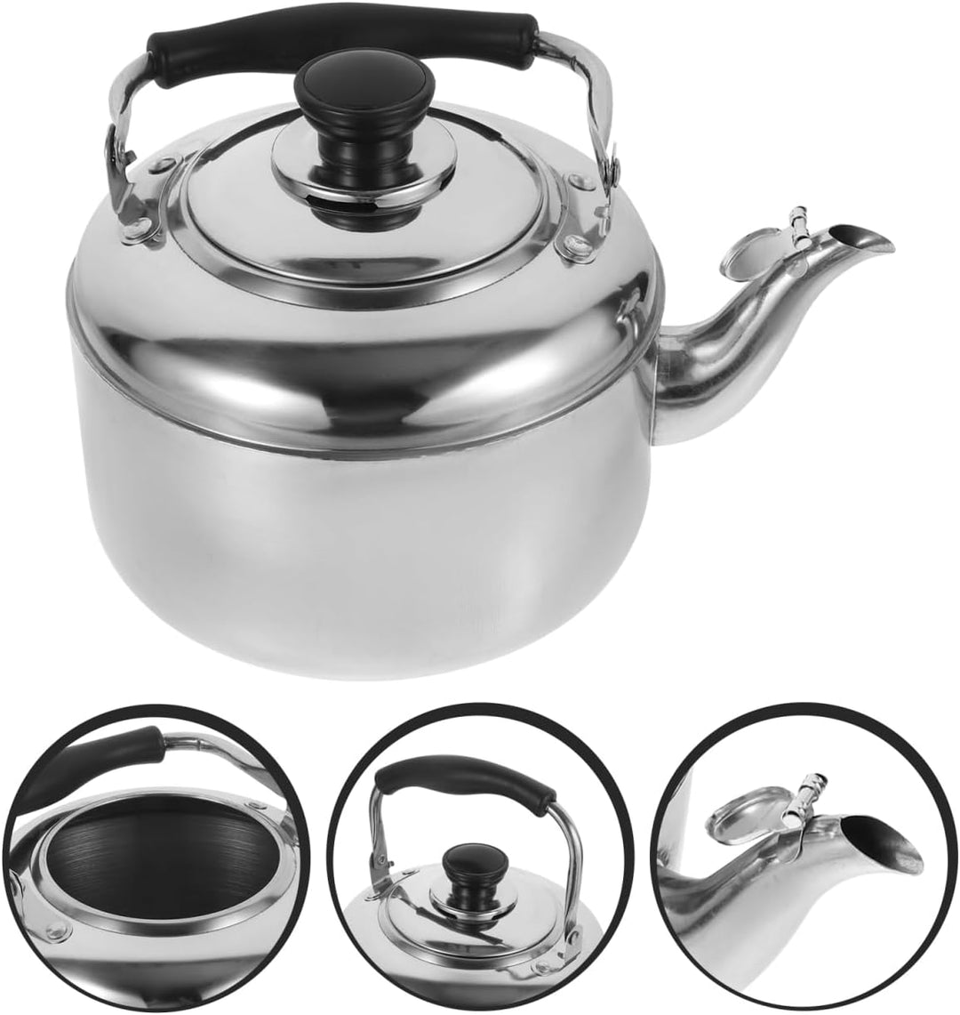 TOPBATHY Edelstahl Kessel Induktion Wasserkessel 3L Pfeifteekocher Edelstahl Campingkocher herd Wass