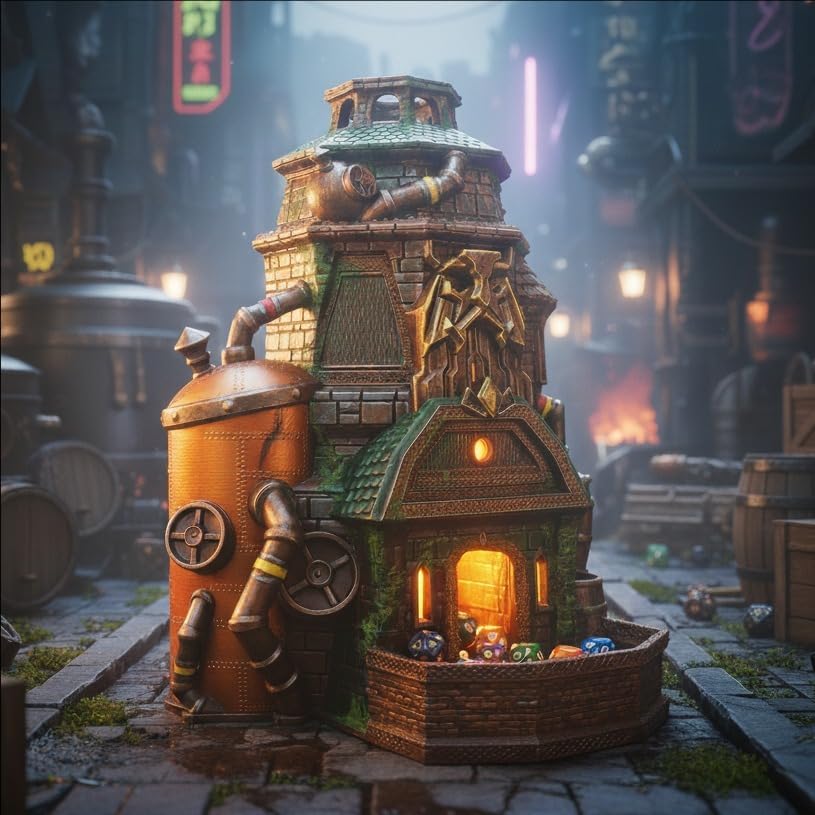 3D Vikings Brauerei Würfelturm - Perfekter Würfelturm für Rollenspiele, Brett- und Miniaturspiele