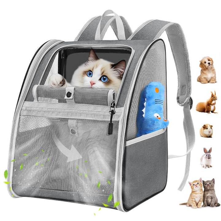 Pawaboo katzenrucksack, hunderucksack für Katzen Hunde Welpen mit Fenster, Haustier Rucksack cat Bac