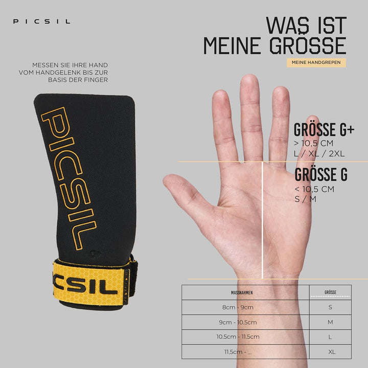 PICSIL Golden Eagle Hand Grips – Profi‑Level Griffpolster für Fortgeschrittene, Chalk‑kompatibel, Ha
