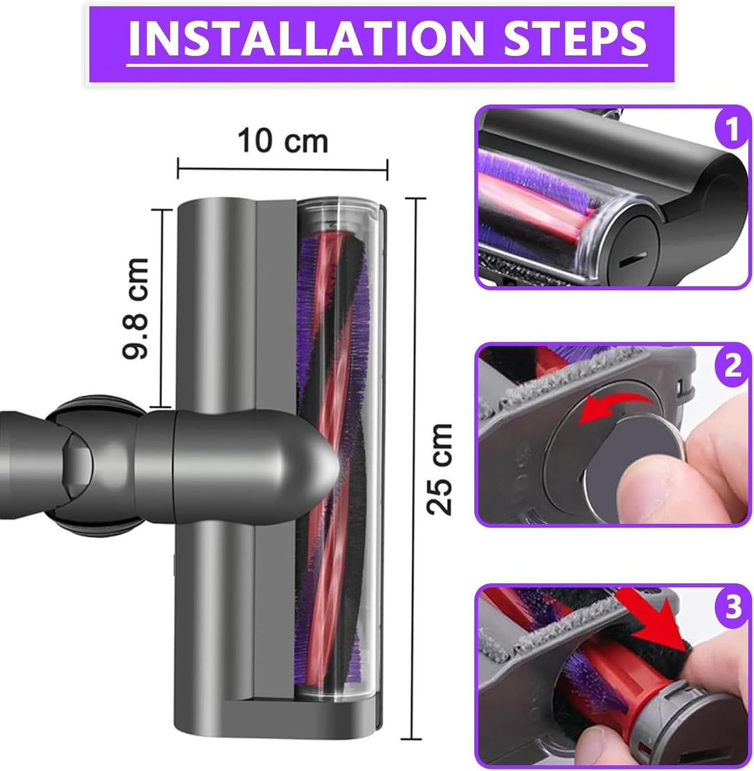 Bürste kompatibel für Dyson V6 DC58 DC59 DC62 DC72 DC74 SV04 SV06 Staubsauger Ersatzteile, Direktant