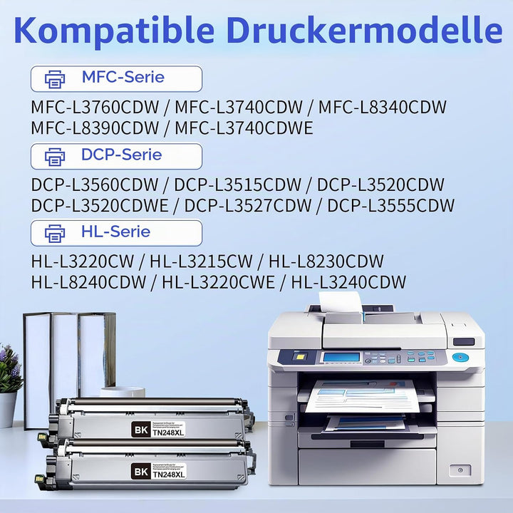 MYCARTRIDGE TN248XL Kompatibel für Brother TN248 TN248XL für Brother MFC-L3760CDW Toner DCP-L3560CDW