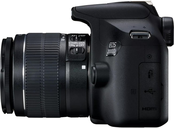 Canon EOS 2000D Spiegelreflexkamera (24,1 MP, DIGIC 4+, 7,5 cm (3,0 Zoll) LCD, Full-HD, WIFI, APS-C