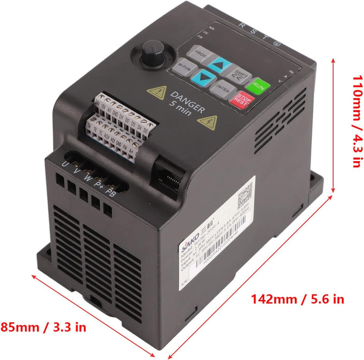 380 V 2.2kw Mini VFD Frequenzumrichter 3 phasen-Wechselstrom Wechselrichter für 3 phasen Drehstrommo