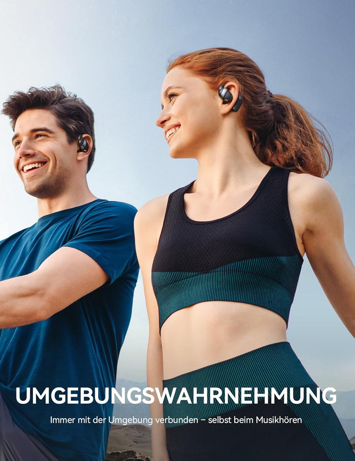JOYROOM Open Ear Kopfhörer, Bluetooth 5.4 Kopfhörer Kabellos mit LED Digitaldisplay, Ultra-Komfort,