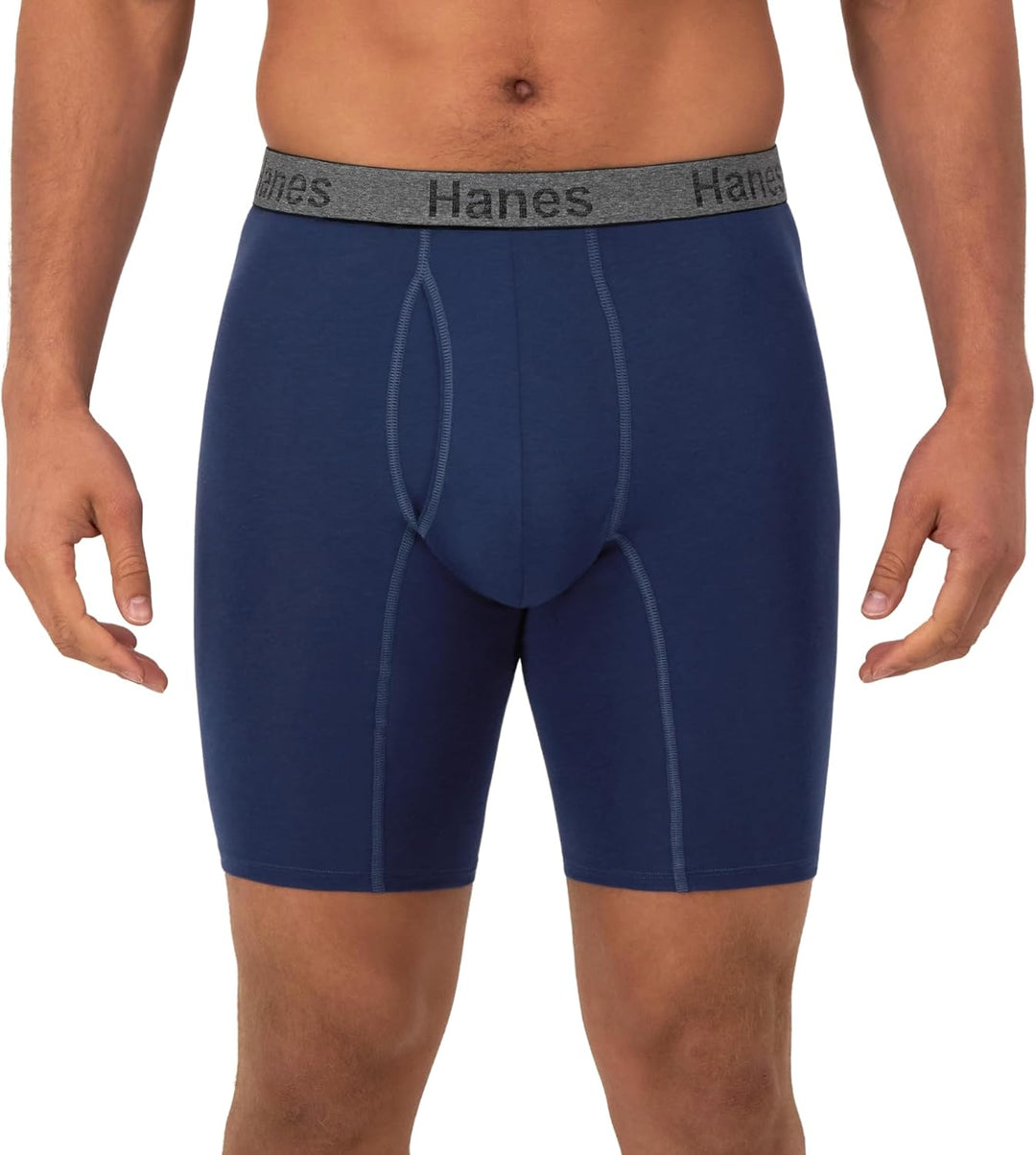 Hanes Herren Retroshorts (3er Pack) L Lange Beine, Sortiert, 3 Stück, L Lange Beine, Sortiert, 3 Stü
