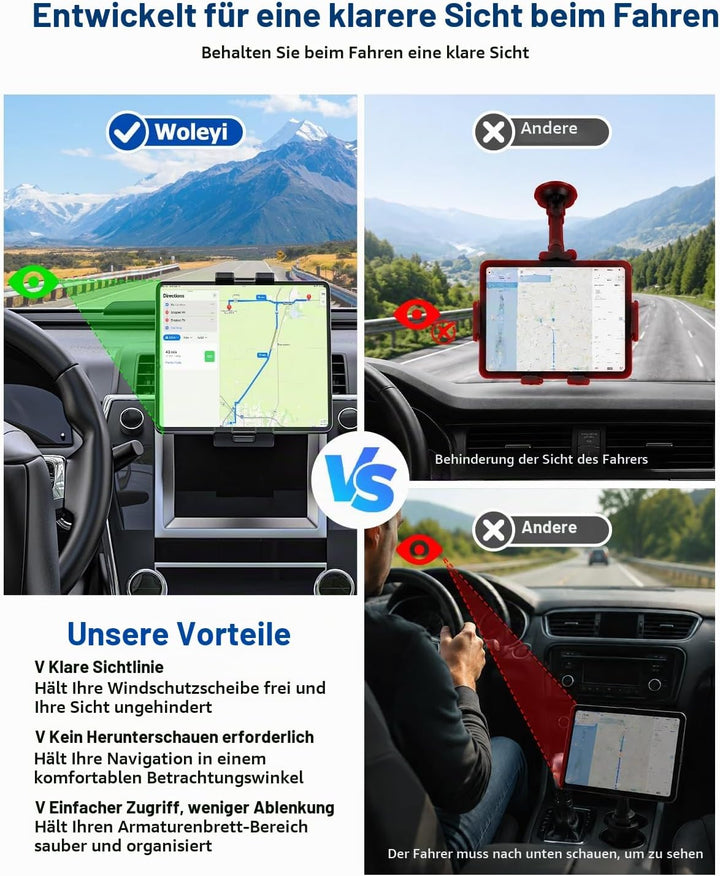 Oilcan CD Player Tablet Autohalterung Vorne, KFZ CD Schlitz Tablet Halter mit Verstellbar Klemme [St