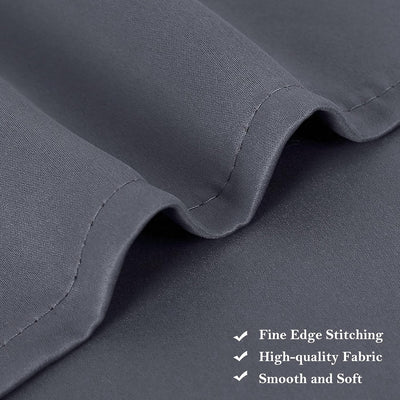 PiccoCasa 2er Set Gardine für Küche Polyester Scheibengardine Kurzgardine Blickdicht Kleine Gardine