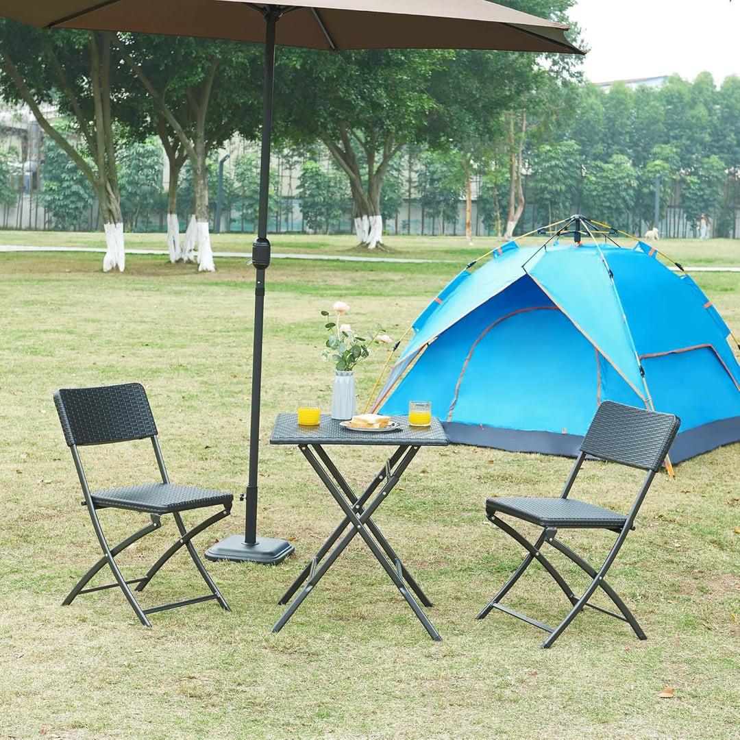[en.casa] Klapptisch Mark Gartentisch Campingtisch klappbar 61,5 x 61,5 x 73 cm quadratisch Picknick