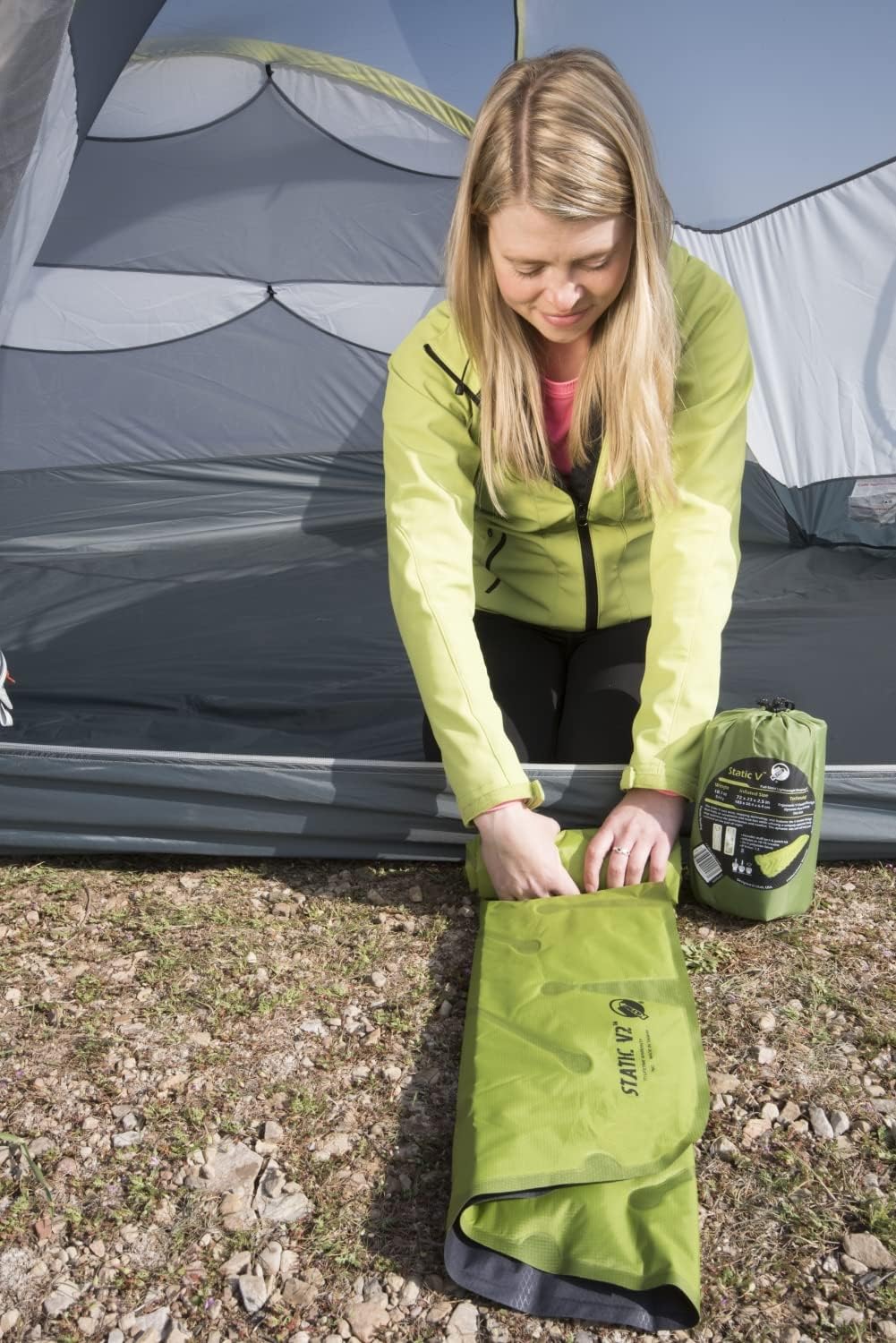 Klymit Statische V2 Isomatte, Ultraleicht, (12% Leichter), ideal für Camping, Wandern, Reisen und Ru