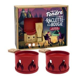 COOKUT - Set mit Rakel für 2 Kerzenfunktionen, Rot, Dekoration