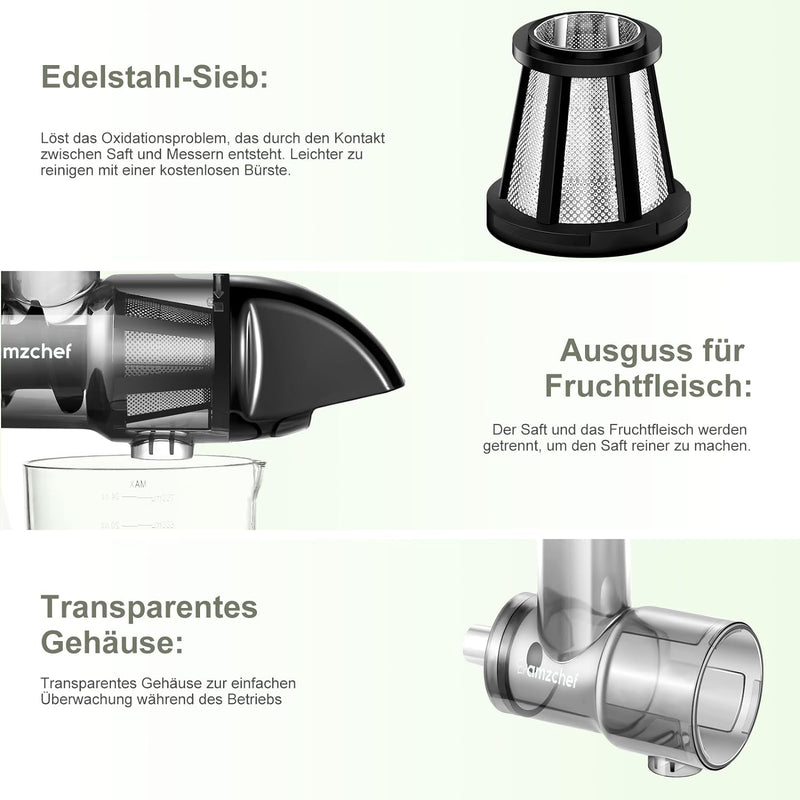 Entsafter Zubehör für KitchenAid Artisan - Entsafter Slow Juicer Zubehör set für kitchen aid küchenm