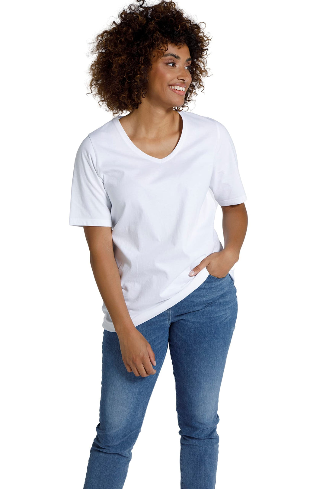 Ulla Popken Damen T-Shirt 42 Schwarz, 42 Schwarz