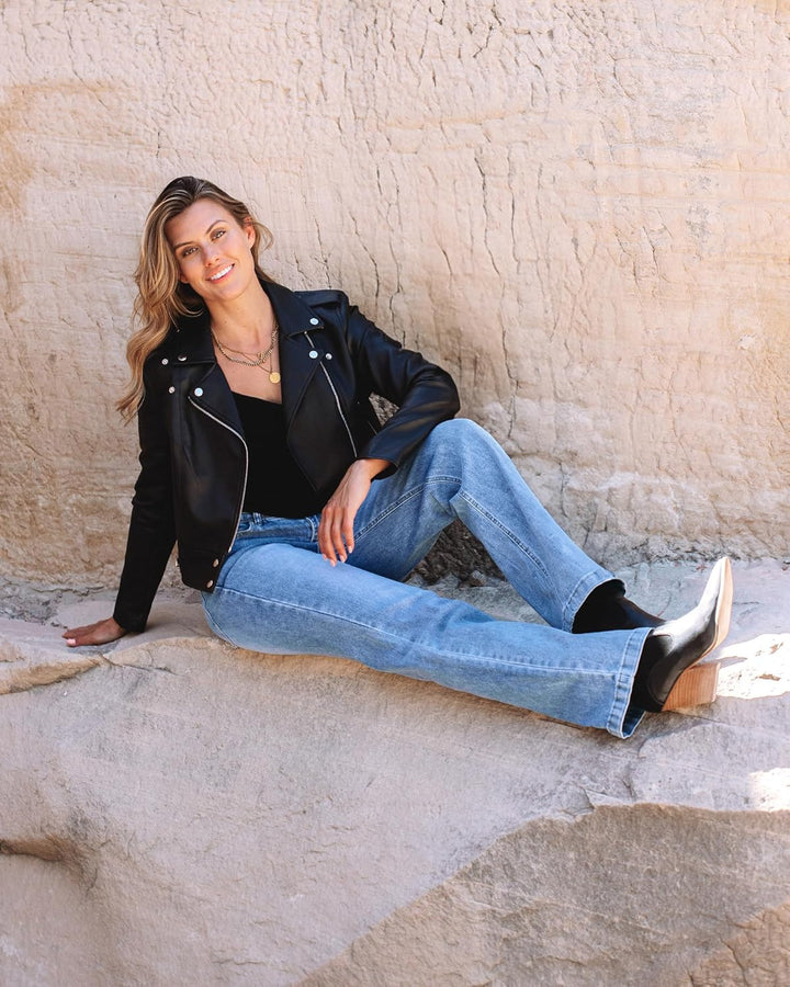 Roskiky Schlaghose Damen Jeans Wide Leg Baggy Jeans Damen High Waist Stretch Hosen Damen Jeans L Coo