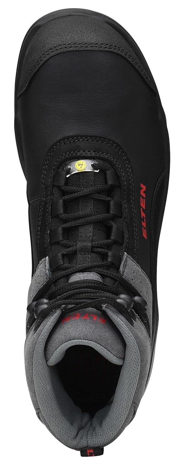 ELTEN Sicherheitsschuhe Miles Mid ESD S3, Herren, Leder, Kunststoffkappe (Leichter als Stahlkappe),