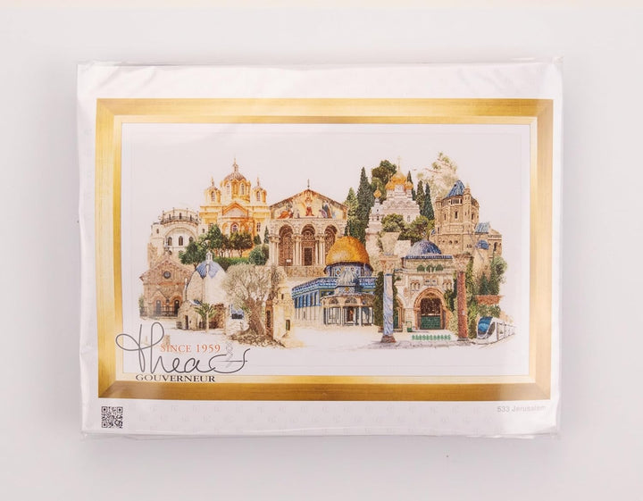 Thea Gouverneur - Kreuzstich-Set - Jerusalem Irael - Aida - 18 Count - Für Erwachsene - 533A 31.1-In