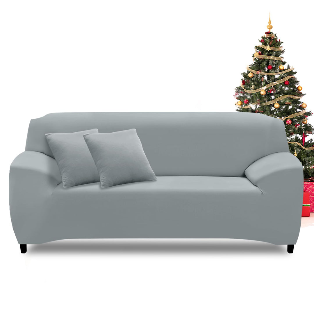 FIGOOO Sofabezug 4 Sitzer Stretch Sofabezüge mit Armlehnen Spandex Couchbezug Modern Anti-Rutsch Was