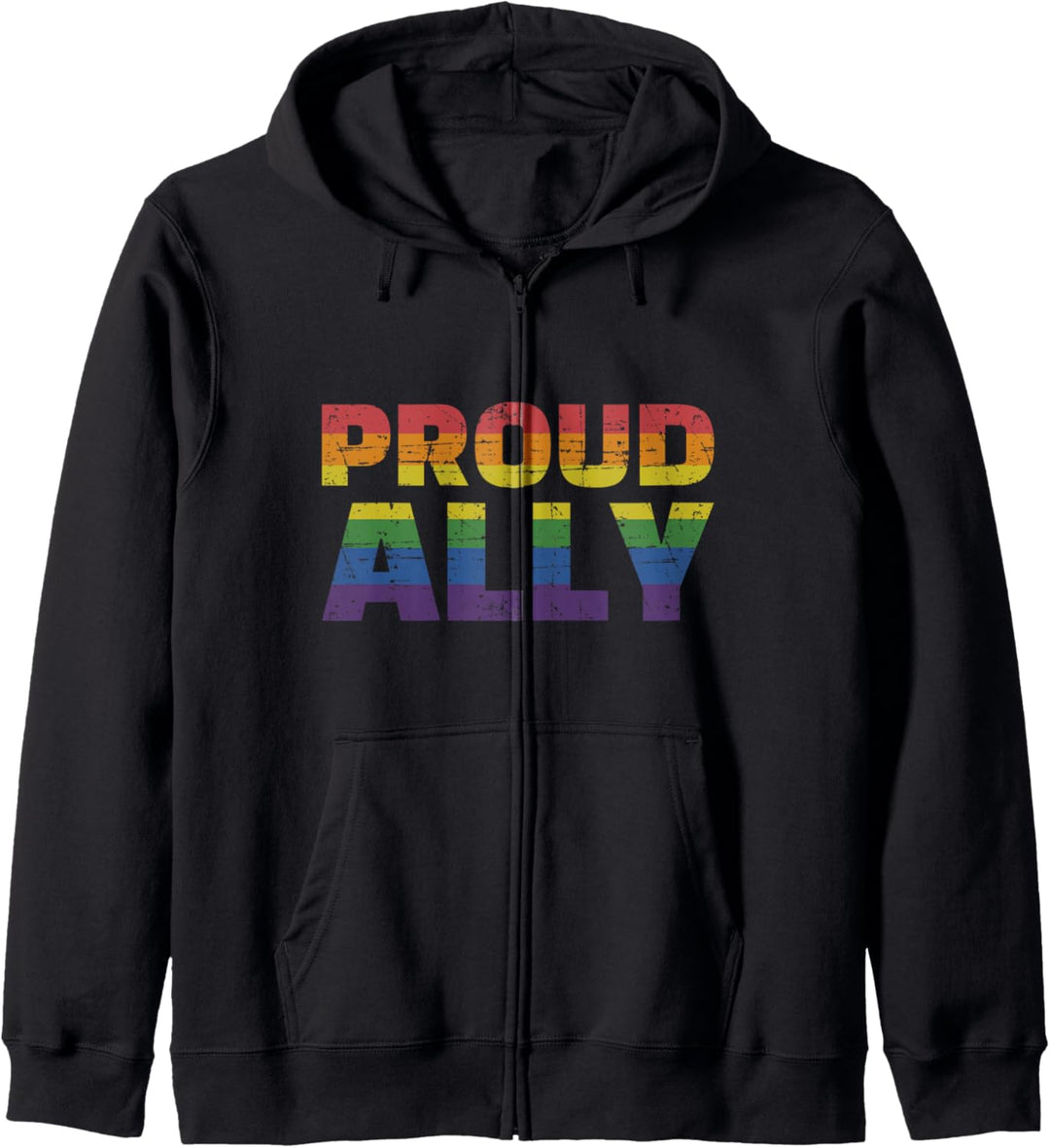 Proud ally Regenbogen für Schwule und Lesben Kapuzenjacke