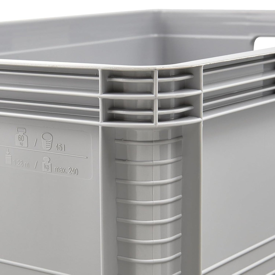 keeeper Transportbox, Stapelbar, Polypropylen, 45 l, Robert, Nordic Grey Nordic Grey 45 L Transportb