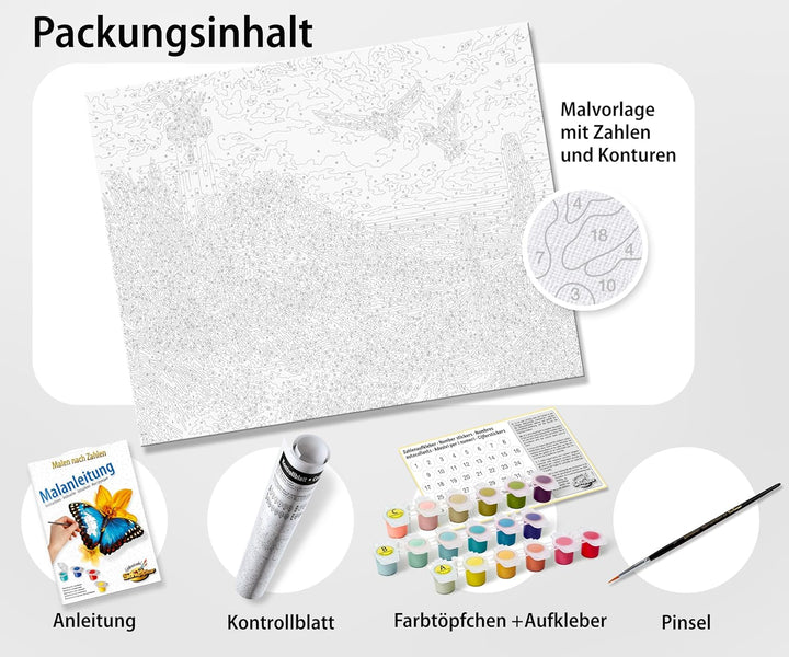 Schipper 609130920 Malen nach Zahlen – Unterwasserwelt - Bilder malen für Erwachsene, inklusive Pins