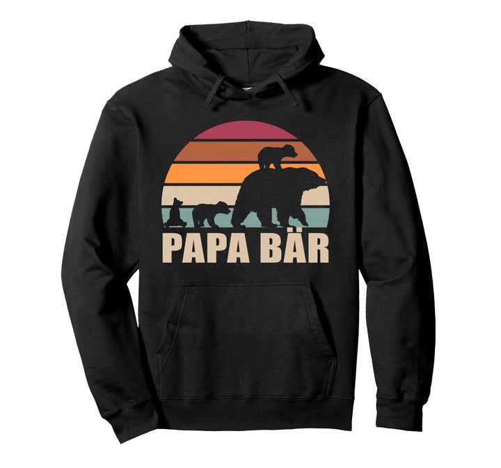 Papa Bär 3 Kinder Vatertag Dreifach Papa von drei Kindern Pullover Hoodie