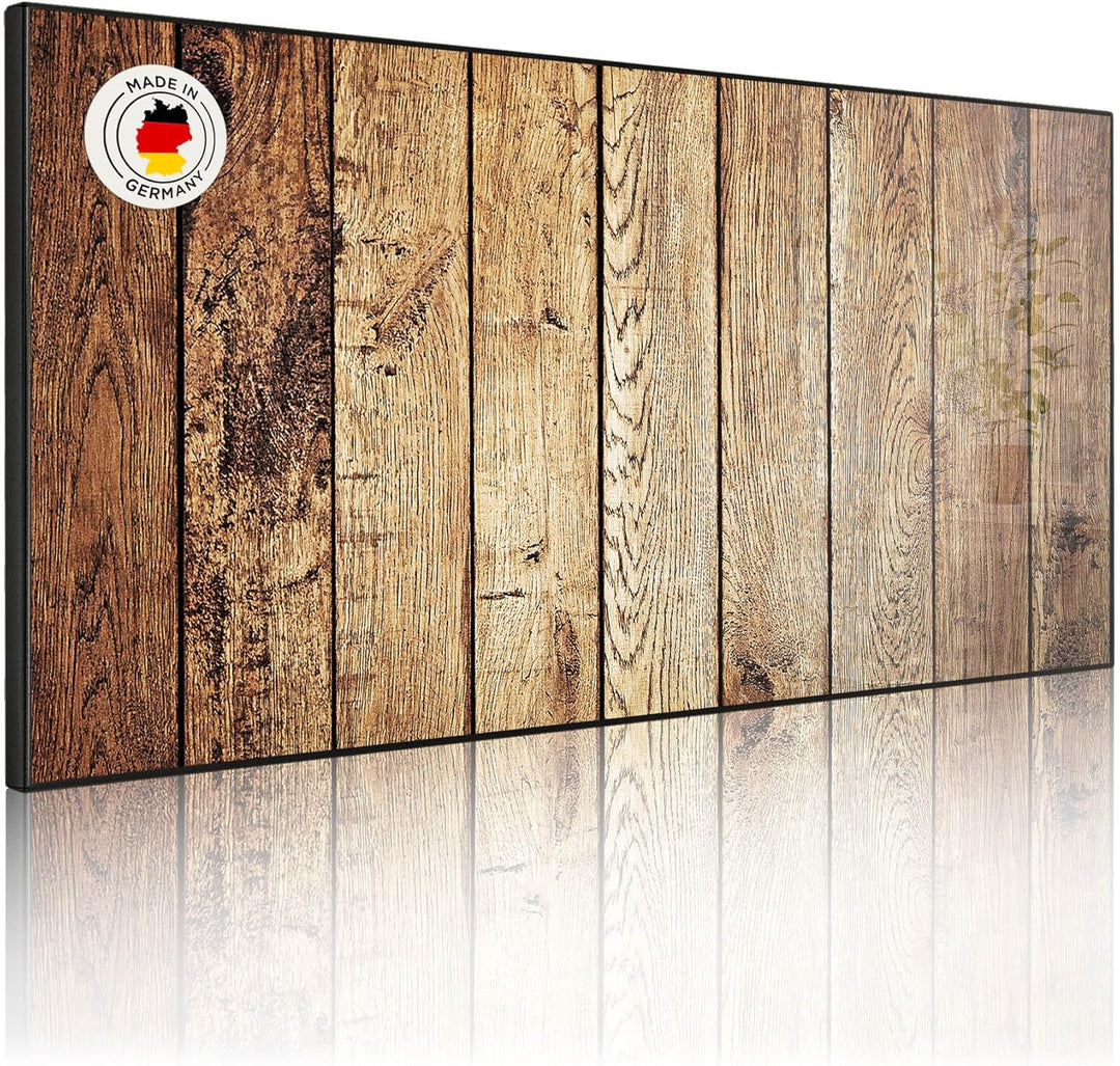 banjado Magnettafel schwarz 78 x 37cm / Magnetwand Metall/Magnetpinnwand als Memoboard/Pinnwand Magn