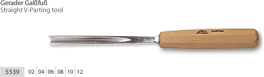 Stubai Stechbeitel Serie 55 - Form 39 : Gerader Graissfuss 8mm - 553908, 8mm