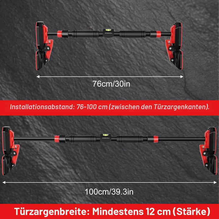 Klimmzugstange für die Tür, Klimmzugstange für Zuhause, 76–100 cm, ohne Schrauben, Heimtrainingsgerä