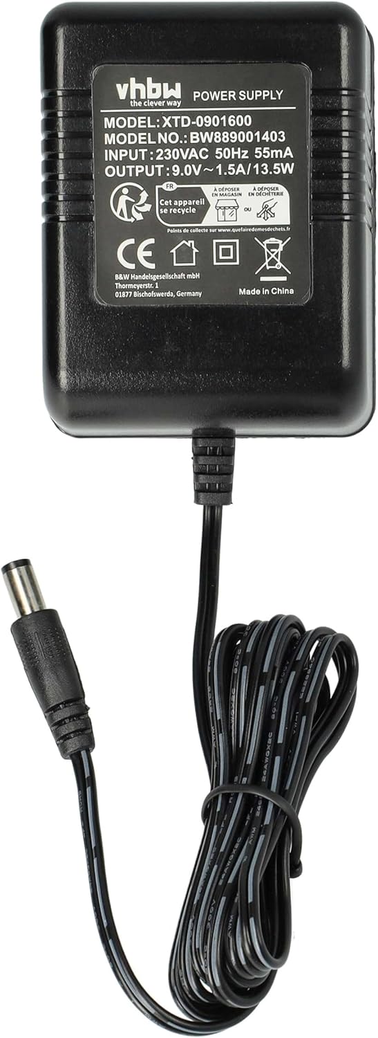 vhbw 1x AC/AC Netzteil kompatibel mit Lexicon LXP-1, LXP-5 Multieffektgerät DJ-Mixer - 150 cm