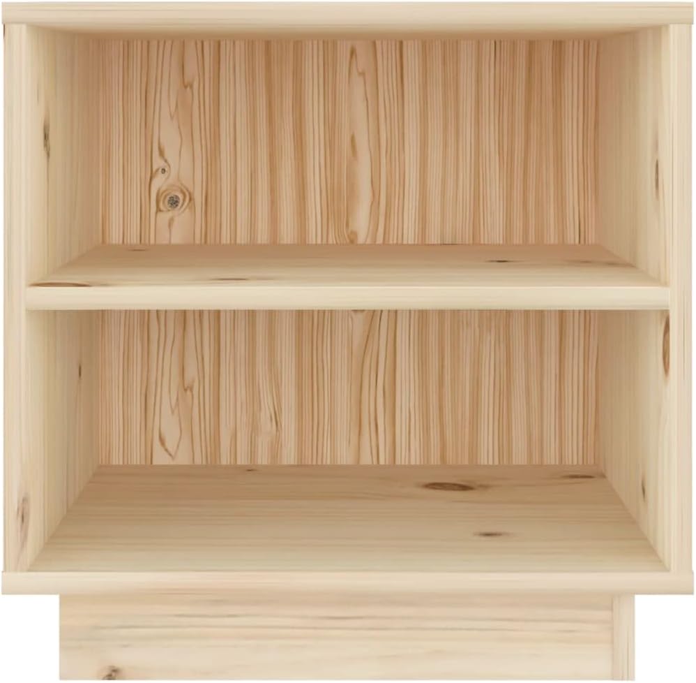 Bedside Table Nachtkonsole Beistelltisch mit Stauraum Night Stand Nachttisch 40x34x40 cm Massivholz