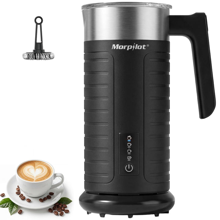 Morpilot Milchaufschäumer Elektrisch 4 in 1 – Spülmaschinenfest (Einzigartig), 75-240ml, leise & sch