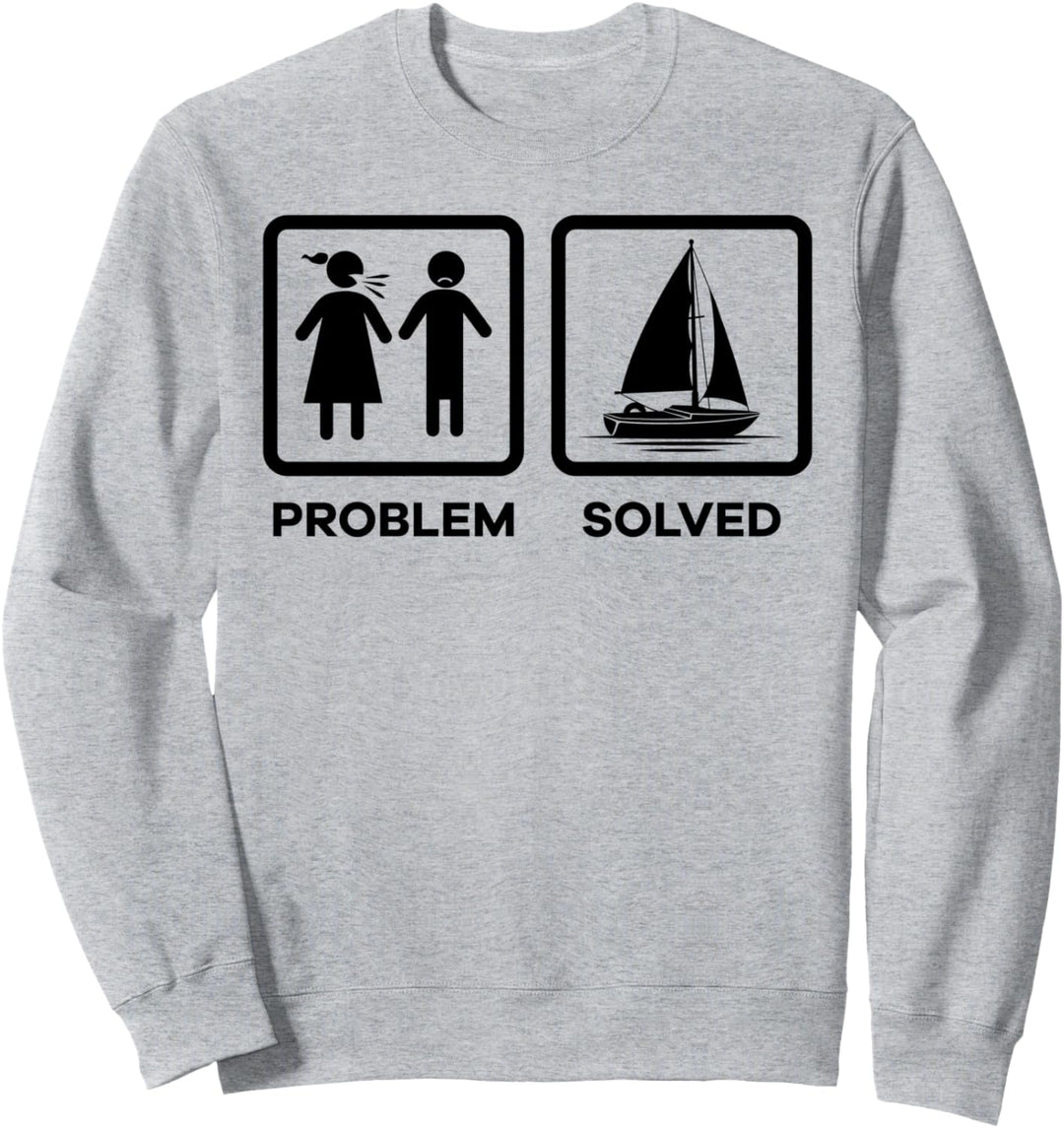 Segler Problem Gelöst Skipper Seaside Segelboot Yacht Segel Sweatshirt