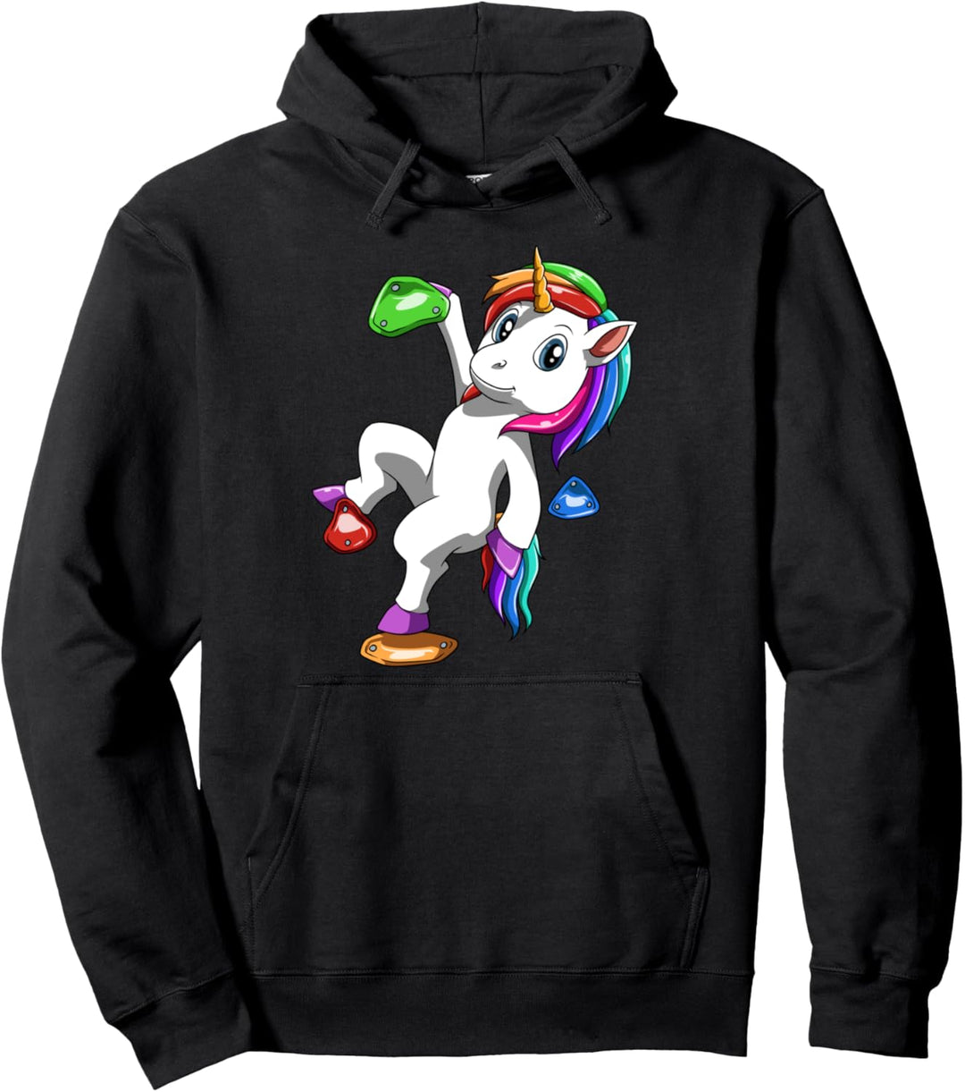 Cooles Einhorn - Boulder Klettern Geschenk Pullover Hoodie
