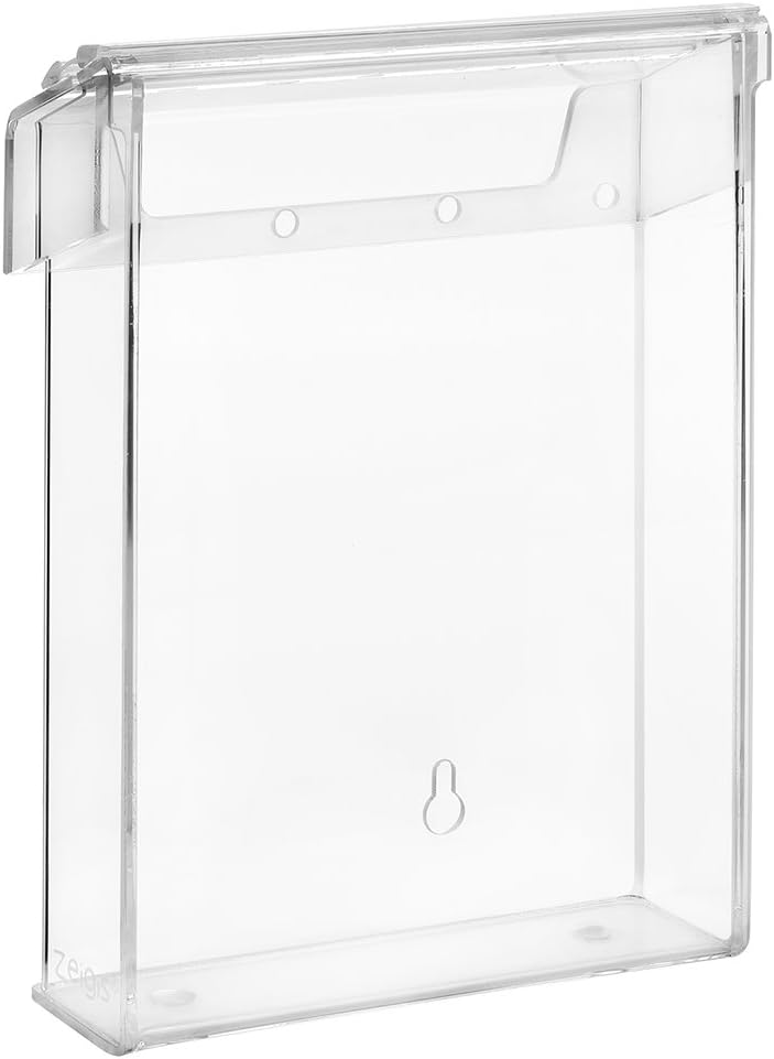 DIN A5 Prospektbox/Prospekthalter/Flyerhalter im Hochformat, wetterfest, für Aussen, mit Deckel, aus
