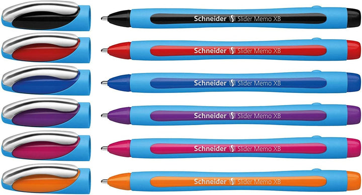 Schneider Slider Memo XB Kugelschreiber 10er Packung (10 + 6er (schwarz + Sortiert))
