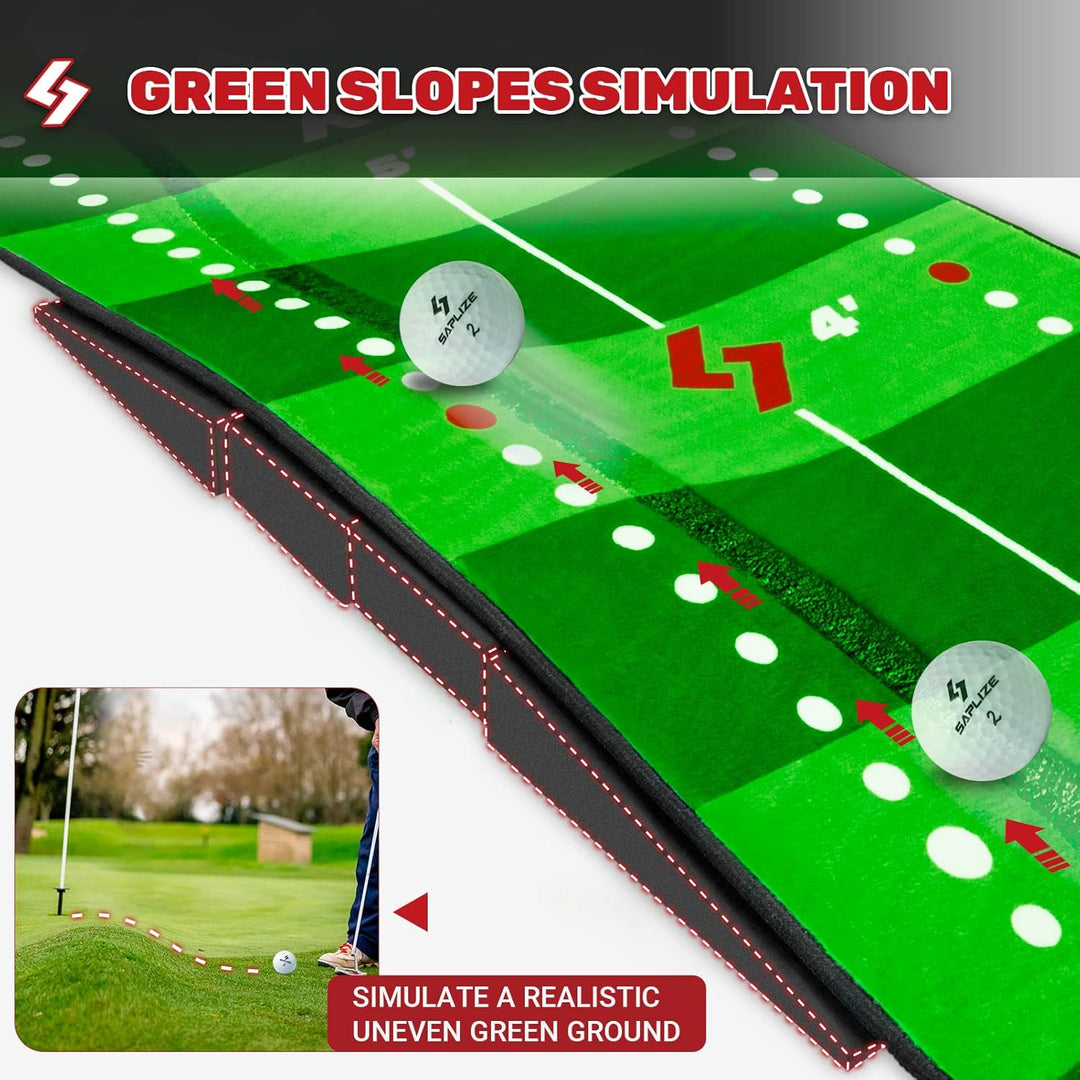 SAPLIZE Golf Putting Matte, Optionen von Bundle A (Trajectory Tracing, mit Mehreren Trainingsmodi) o
