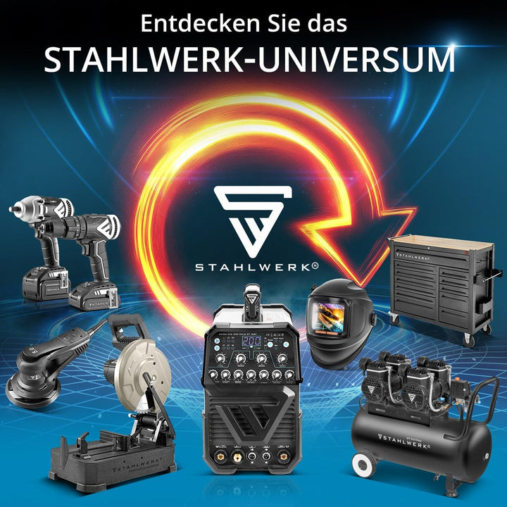 STAHLWERK Schutzgasschweissgerät AC/DC WIG 200 Puls ST – IGBT-Inverter mit AC-Modus, MMA (E-Hand/ARC