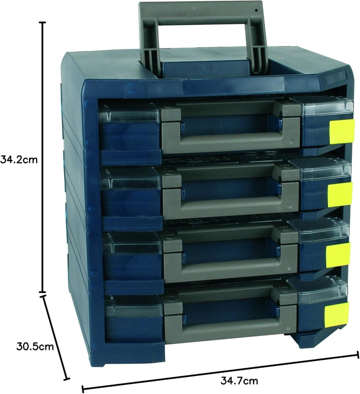 raaco Handyboxxser, bestückt, 4 x 5 x 5 , blau, 137966
