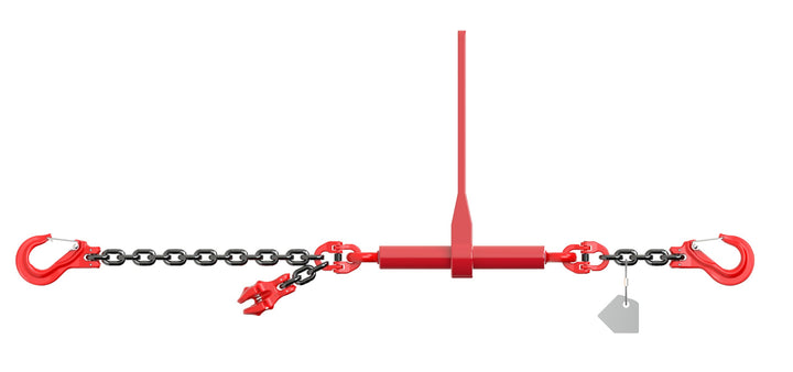 Dolezych Spannzurrkette PowerLash L-150, 2200 daN, 1-teilig, mit Gabelkopfhaken, 2 m Länge, Kette 6-