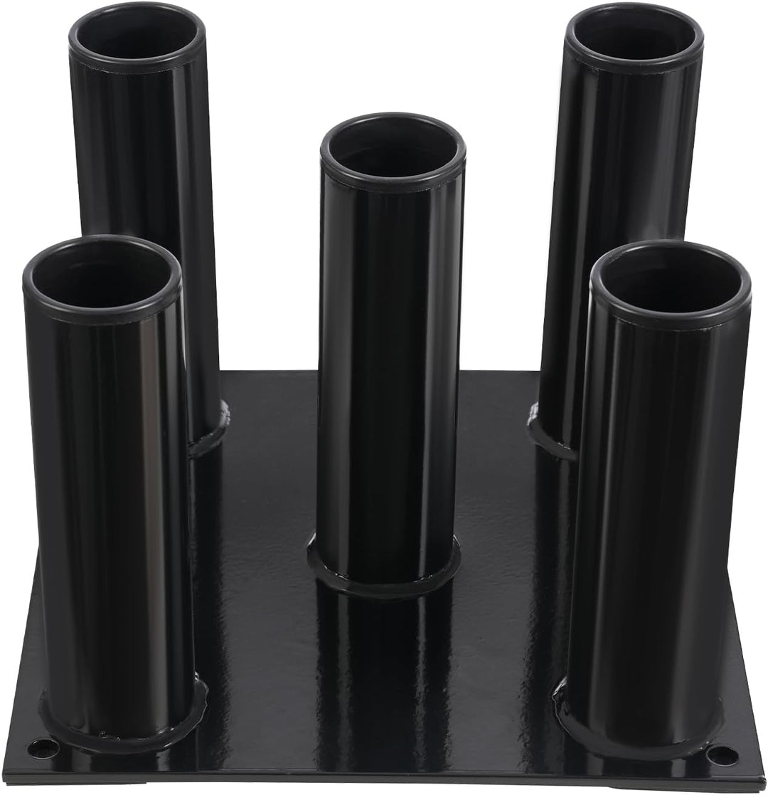 Vertikaler Langhantelständer mit 5 Aufnahmen, Ø 2 Zoll, Stahl | Home Gym Bar Holder Stand, Hantelabl