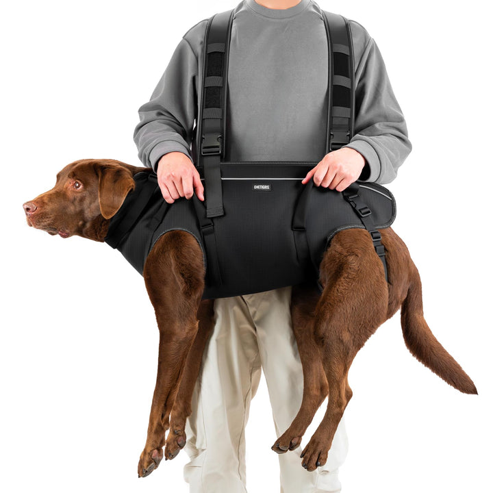 OneTigris Tragegeschirr für Hunde, Support Ridge Outdoor Hundetragehilfe für Wanderungen, Notfälle &