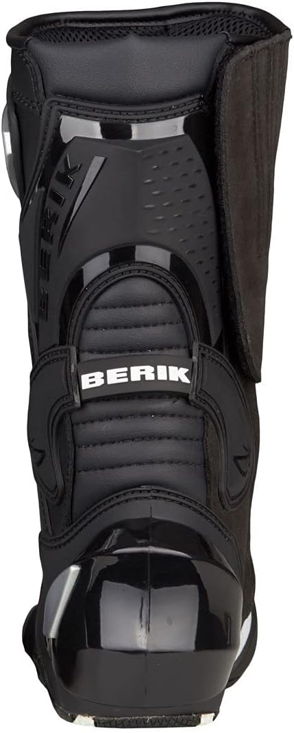 Berik Race-X Racing Motorradstiefel, schwarz/weiss, 47 47 EU Schwarz und Weiss, 47 EU Schwarz und We